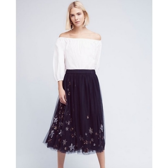 Anthropologie Dresses & Skirts - ANTHROPOLOGIE LUMIERE TULLE SKIRT